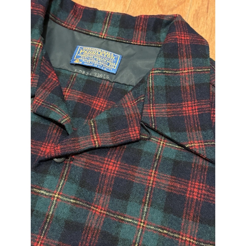 Vintage EUC Pendleton Board Shirt Loop Collar Mens XL Plaid Wool USA - Picture 6 of 10